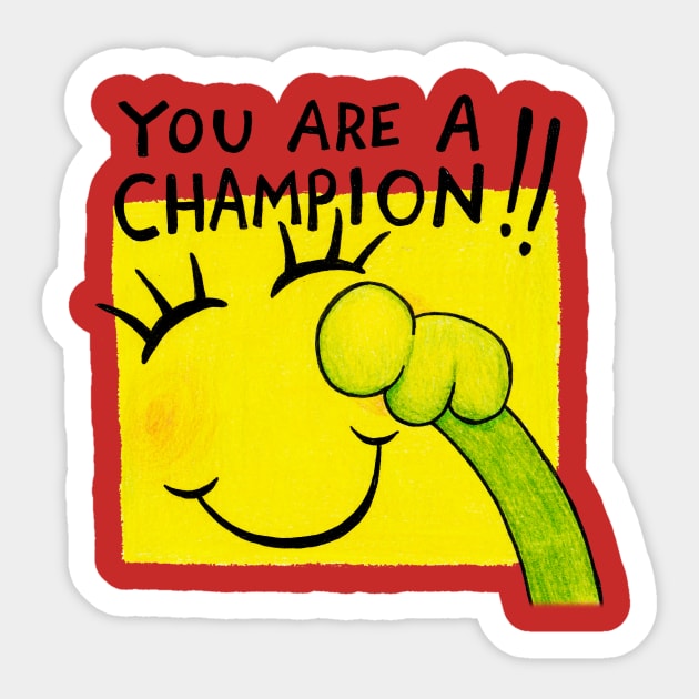 Just Bean Happy - Champion Sticker by justbeanhappy